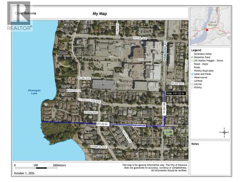 161m to Hospital, 577m to Okanagan Lake at 2415 Pandosy Street, Kelowna South