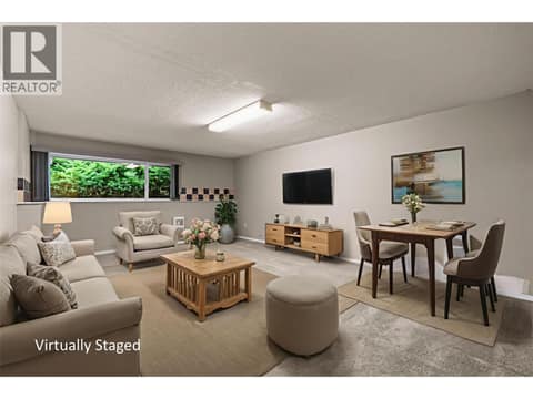 Virtually Staged: Lower Level - Rec Room at 3000 Richter Street Unit# 6, Kelowna South