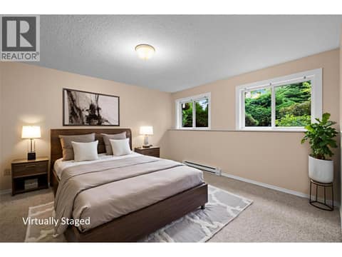 Virtually Staged: Lower Level - 3rd Bedroom Double Windows at 3000 Richter Street Unit# 6, Kelowna South
