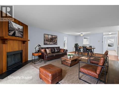 Virtually Staged: Main Level - Livingroom at 3000 Richter Street Unit# 6, Kelowna South