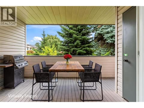 Virtually Staged: Main Level - Covered Deck 15' 2"" x 8' 2"" at 3000 Richter Street Unit# 6, Kelowna South