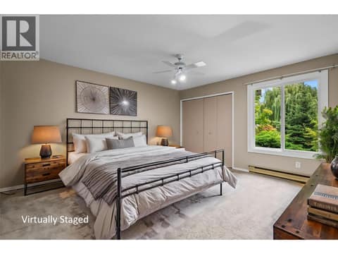 Virtually Staged: Main Level - King Sized Primary at 3000 Richter Street Unit# 6, Kelowna South