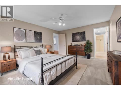 Virtually Staged: Main Level - King Sized Primary with Ensuite at 3000 Richter Street Unit# 6, Kelowna South