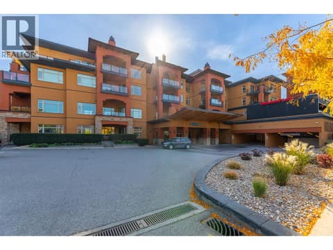 Watermark Beach Resort exterior and main entrance. at 15 PARK Place Unit# 209, Osoyoos
