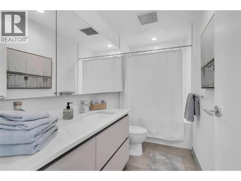 Guest bathroom at 238 Leon Avenue Unit# 808, Kelowna North
