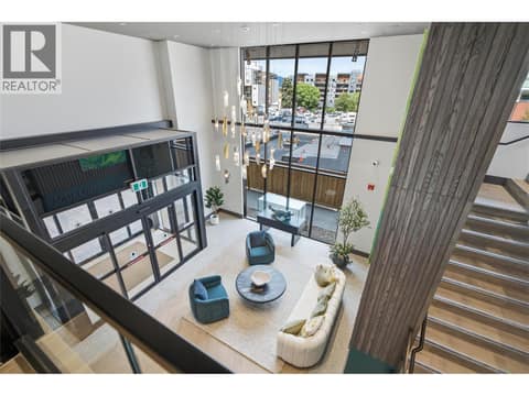 VIEW TO LOBBY FROM 2nd FLOOR COMMON AREA at 460 Nicola Street Unit# 805, South Kamloops