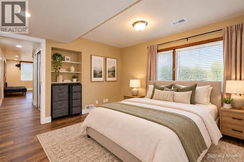 Downstairs Bedroom Virtually Staged at 10590 Long Road, Lake Country South West