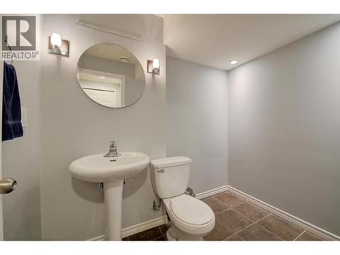 Basement 2 piece bathroom,  options/room to add a shower at 788 Rutland Road N Unit# 6, Rutland North, Kelowna