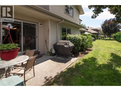 Walk out to your quiet backyard at 788 Rutland Road N Unit# 6, Rutland North, Kelowna