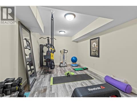 First room under garage, great gym at 5100 Haynes Road, North BX, Vernon