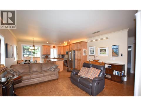 Open plan main living area at 430 Hummingbird Avenue, Okanagan North, Vernon
