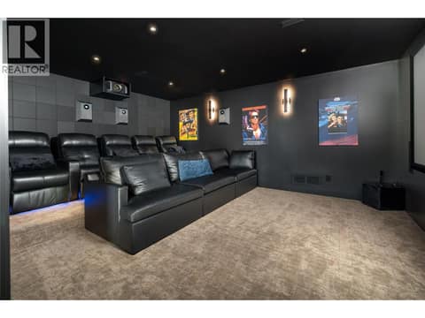 5 leather power recliners and leather couch included at 538 Clifton Court, Glenmore, Kelowna