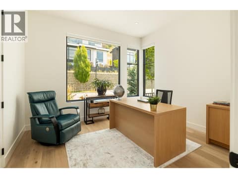 Office with power blinds and wired for TV at 538 Clifton Court, Glenmore, Kelowna