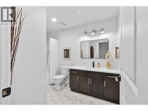Basement full bathroom at 905 Paret Crescent, Lower Mission, Kelowna