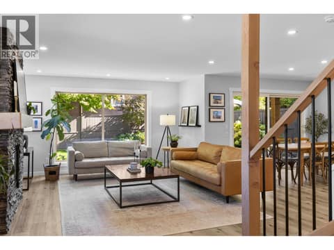 Open main floor living space at 905 Paret Crescent, Lower Mission, Kelowna