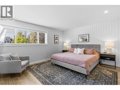 Primary bedroom upstairs at 905 Paret Crescent, Lower Mission, Kelowna