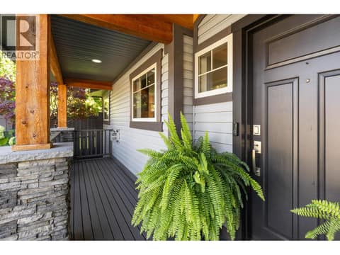 Welcoming front porch at 905 Paret Crescent, Lower Mission, Kelowna