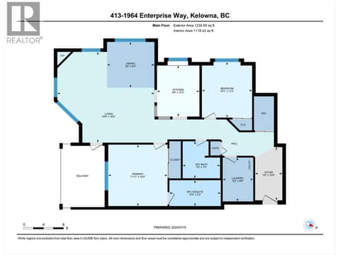 Floor Plan at 1964 Enterprise Way Unit# 413, Dilworth Mountain, Kelowna
