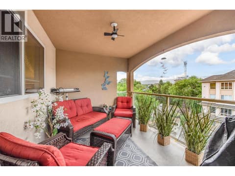 Outdoor Balcony at 1964 Enterprise Way Unit# 413, Dilworth Mountain, Kelowna
