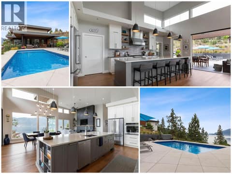 1740 Granite Rd Lakestone Estates 4 Bed + Den Rancher Walkout Lake Views Pool 3 Car garage 0.78 Acre Estate lot private at 1740 Granite Road, Lake Country South West
