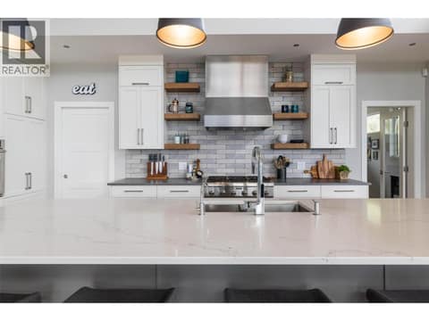 Large 12 ft island work surface at 1740 Granite Road, Lake Country South West