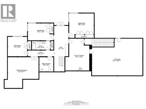 Lower Walk Out Floor level at 1740 Granite Road, Lake Country South West