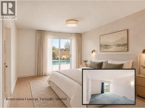 *Renovation concept, virtually altered primary bedroom* at 756 Springrose Way, Lower Mission, Kelowna
