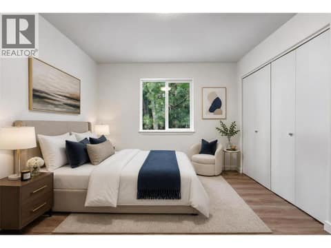 Bedroom virtually staged at 10824 Westshore Road, Okanagan North, Vernon
