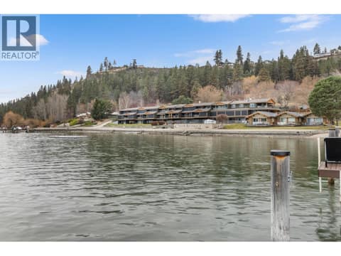 View of Casa Loma Lakeshore Resort from the dock at 2777 Casa Loma Road Unit# 207, Lakeview Heights, West Kelowna