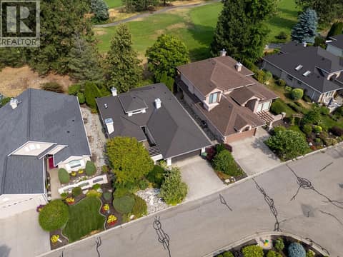 Aerial View of Home at 3889 Gallaghers Grange, South East Kelowna