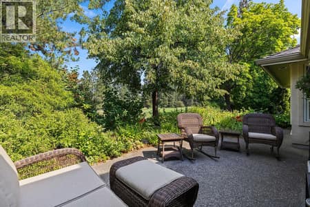 Private Patio Overlooking the Golf Course at 3889 Gallaghers Grange, South East Kelowna