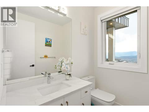 Half Bathroom for guests at 647 Deans Drive, Black Mountain, Kelowna