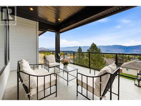 Spacious covered patio at 2815 Copper Ridge Drive, Smith Creek, West Kelowna