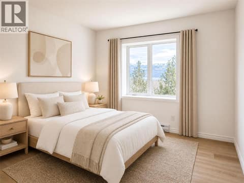 Suite Bedroom (virtually staged) at 2815 Copper Ridge Drive, Smith Creek, West Kelowna