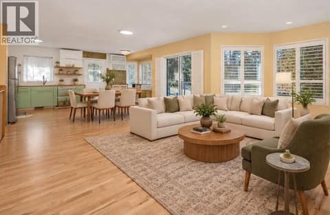 Virtually staged living room and dining room at 4405 Ottley Road, Lake Country South West