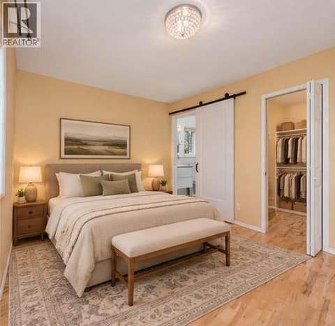 Virtually staged - primary bedroom at 4405 Ottley Road, Lake Country South West