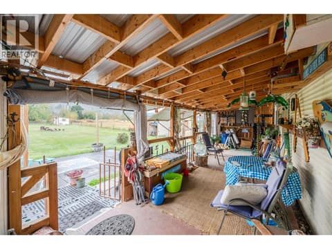 Backyard Covered Patio at 5467 Sawmill Road, Oliver Rural