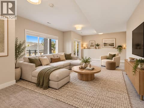 Lower Level Rec Room  & Family Room - Photo has been Digitally Staged at 1939 COLDWATER Drive Unit# 106, Juniper Ridge, Kamloops