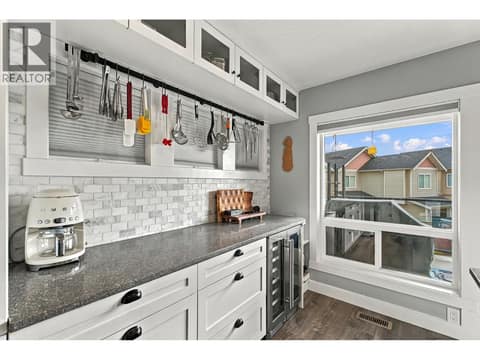 Coffee/Wine Bar with upgraded storage at 6976 Terazona Drive, Fintry, Kelowna
