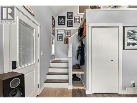 Foyer and stairs upstairs at 6976 Terazona Drive, Fintry, Kelowna