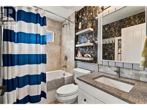 Main Floor Bathroom - 3 PC at 6976 Terazona Drive, Fintry, Kelowna