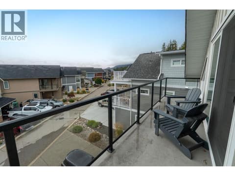 Patio off the loft bedroom at 6976 Terazona Drive, Fintry, Kelowna