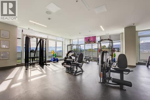 Awesome gym with lake views at 1626 Water Street Unit# 1804, Kelowna North