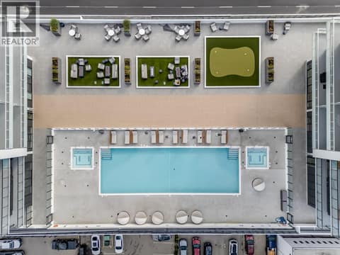 Bird's eye view of the pool deck at 1626 Water Street Unit# 1804, Kelowna North