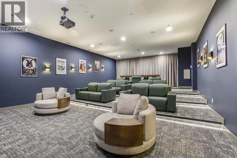 Full movie theatre room at 1626 Water Street Unit# 1804, Kelowna North