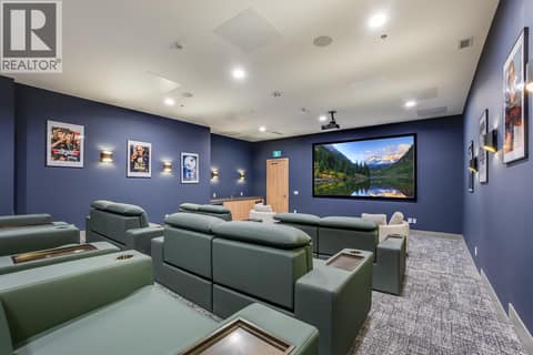Full movie theatre room at 1626 Water Street Unit# 1804, Kelowna North