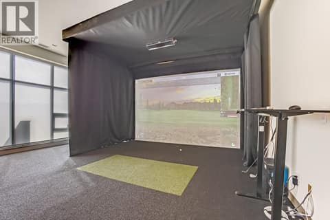 Golf simulator at 1626 Water Street Unit# 1804, Kelowna North