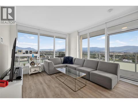 Living room at 1626 Water Street Unit# 1804, Kelowna North