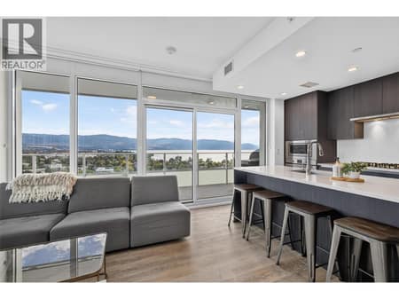 Living room & kitchen at 1626 Water Street Unit# 1804, Kelowna North