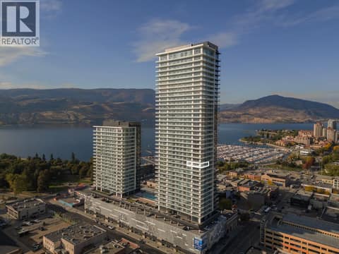 Located on the South/East corner offering lake & city views at 1626 Water Street Unit# 1804, Kelowna North